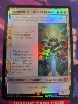 1x MTG Summon: Knights of Round - Foil Near Mint, English - Final Fantasy - Image 1