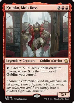 Krenko, Mob Boss - Foundations FDN - 0204 - MtG Magic - Image 1