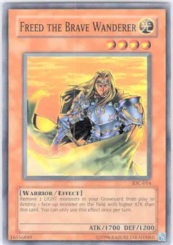 Yugioh Freed the Brave Wanderer IOC-EN014 Super Rare Unlimited NM - Image 1