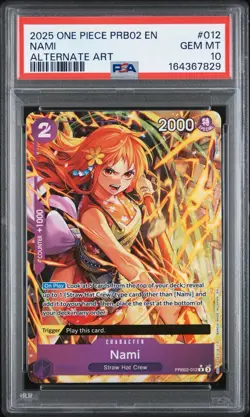 2025 ONE PIECE PRB02-PREMIUM BOOSTER -ONE PIECE CARD THE BEST- VOL.2 NAMI PSA 10 - Image 1