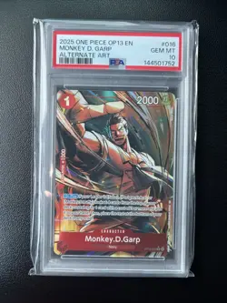 One Piece Monkey D. Garp Carrying on His Will Alt Art OP13-016 Rare Foil 2025 P… - Image 1