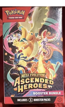 Pokemon TCG Mega Evolution Ascended Heroes Booster Bundle 6 Packs English 2026 - Image 1
