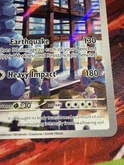 Pokemon TCG Steelix 208/182 SV04 Paradox Rift Illustration Rare Holo EN 2023 - Image 2