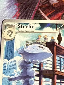 Pokemon TCG Steelix 208/182 SV04 Paradox Rift Illustration Rare Holo EN 2023 - Image 3