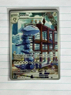 Steelix Illustration Rare Pokemon TCG Sv04: Paradox Rift 208/182 - Image 1