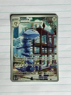 Steelix Illustration Rare Pokemon TCG Sv04: Paradox Rift 208/182 - Image 3