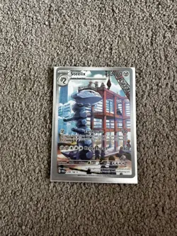 Pokemon TCG Steelix Paradox Rift Holo Card 208/182 Illustration Rare, Near Mint - Image 1