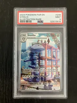Steelix PSA 9 208/182 Paradox Rift Illustration Rare Pokemon TCG Mint Condition - Image 1