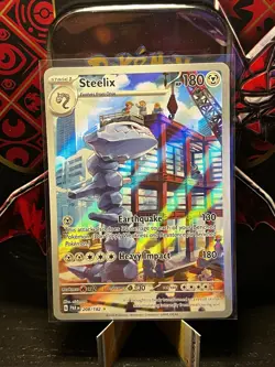 Pokemon TCG Steelix Illustration Rare 208/182 Paradox Rift Holo Full Art EN - Image 1