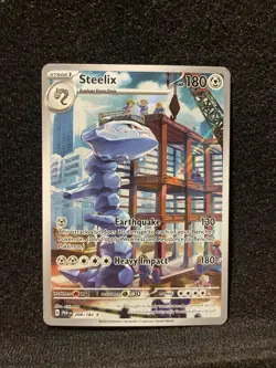 Pokemon TCG Steelix 208/182 Paradox Rift Illustration Rare Holo EN 2023 180HP - Image 3