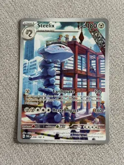 Pokemon TCG Paradox Rift Steelix Illustration Rare 208/182 - Near Mint - Image 1