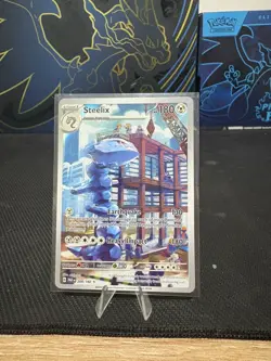 Pokemon TCG Steelix Paradox Rift 208/182 Holo Illustration Rare - Image 1