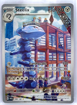 Pokemon TCG Steelix 208/182 – Paradox Rift – Illustration Rare IR – NM - Image 1