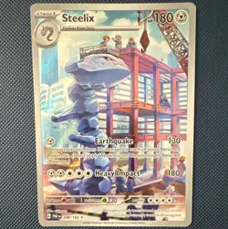 Pokemon TCG Steelix SV04 Paradox Rift 208/182 Illustration Rare Holo 180HP - Image 1
