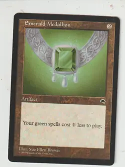 1 carte Emerald Medallion TEMPEST MAGIC MTG 1997 EX ENGLISH - Image 1