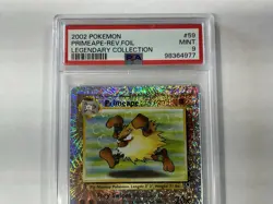 2002 POKEMON LEGENDARY COLLECTION #59 PRIMEAPE-REVERSE FOIL PSA 9 - Image 5