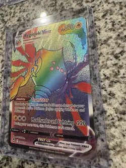 Regieleki VMAX Rainbow Rare 198/195 Silver Tempest Pokemon Card NM/Mint - Image 2