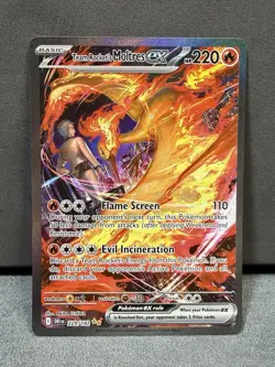 Pokemon TCG Team Rockets Moltres EX Holo Card 229/182 Sir Destined Rivals NM - Image 1