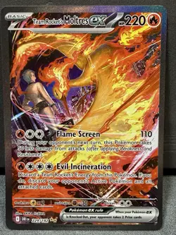 Pokemon TCG Team Rockets Moltres EX Holo Card 229/182 Sir Destined Rivals NM - Image 3