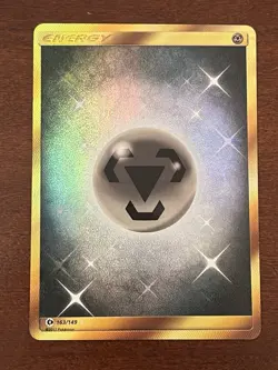 Steel Energy Gold Secret Rare 163/149 Sun & Moon Base Set Pokemon Card - Image 1