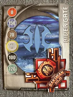 Bakugan New Vestroia River Gate 🥈 Silver Gate Card Aquos 7/48e - Image 2