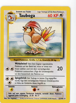 Tauboga 22/102 Base Basis Set Deutsch/German Rare Pokemon Karte/Card Sammlung DE - Image 1
