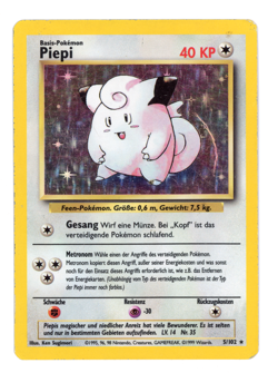 Piepi 5/102 Base Set Pokemon Karte/Card Deutsch/German Vintage Holo Sammlung DE - Image 1