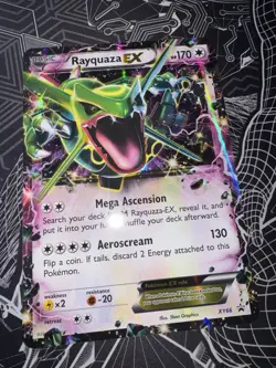 JUMBO/OVERSIZED Rayquaza EX XY66 Black Star Promo Card NM/LP - Image 1