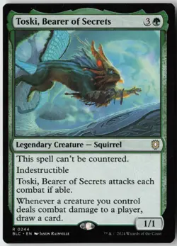 Toski, Bearer of Secrets (244) - Normal - Commander: Bloomburrow (BLC) - NM - Image 1