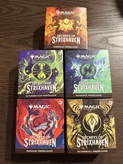 SET OF 5 MAGIC THE GATHERING SECRETS OF STRIXHAVEN PRERELEASE KIT PACK - Image 1