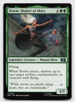 Storm, Shaker of Skies 733 Commander: Marvel Super Heroes MTG NM - Image 1