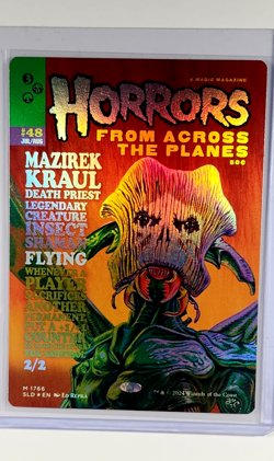 MTG Magic The Gathering Secret Lair Poster Foil Mazirek Kraul Death Priest LP - Image 1
