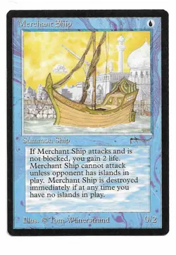 MTG Merchant Ship X1 Arabian Nights edition uncommon - Image 1
