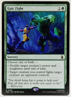 Epic Fight 0166 | Marvel Super Heroes Rare Sorcery Near Mint - Image 1