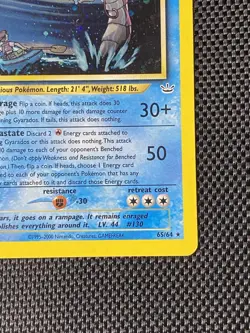 2000 Pokemon TCG Shining Gyarados 65/64 Swirl Neo Revelation Holo Secret Rare LP - Image 5