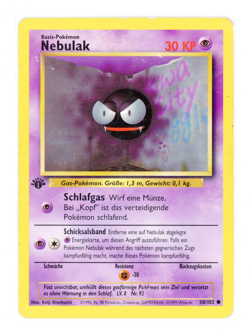 Nebulak 1.Edition 50/102 Basis Base Set Deutsch Pokemon Karte Vintage 1.Edition - Image 1