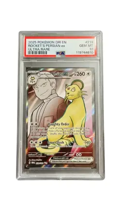 Team Rocket's Persian ex - Pokemon Destined Rivals #219 PSA 10 - Image 1