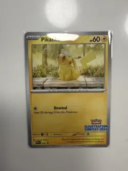 Pokemon TCG 2024 Illustration Contest Pikachu (SVP 214) - Image 1