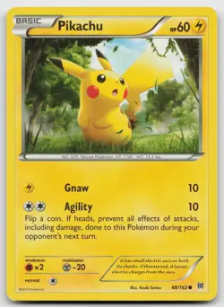Pikachu 48/162 Common BREAKthrough Pokemon NM - Image 1