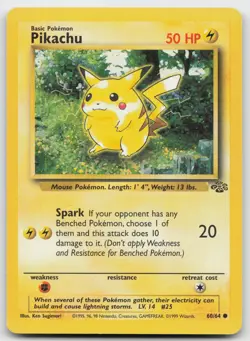 Pikachu 60/64 Common Jungle Pokemon Unlimited NM - Image 1