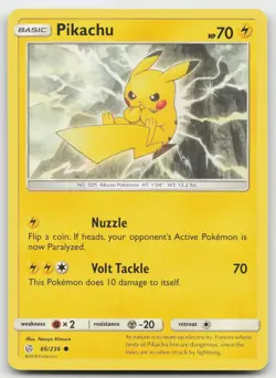 Pikachu 66/236 Common Cosmic Eclipse Pokemon NM - Image 1