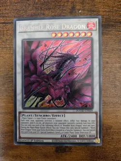 Yu-Gi-Oh Bramble Rose Dragon DOOD-EN039 Secret Rare 1st Edition - Image 1