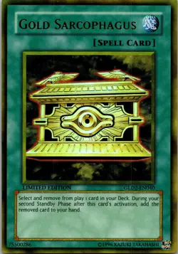 Yugioh Gold Sarcophagus GLD2-EN040 Limited Edition Gold Rare NM - Image 1