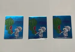 One Piece Natsukomi Metakira Card Luffy Watermelon 3 Card Set from Japan - Image 1