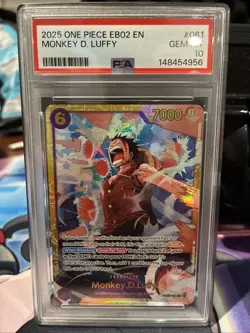 One Piece 2025 Monkey D. Luffy EB02-061 SEC PSA 10 - Image 1