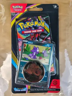 Pokemon TCG Chaos Rising Booster Pack with Toxel Promo Card & Chikorita Coin - Image 1