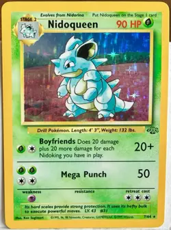 Nidoqueen 7/64 Jungle Holo 1999 90HP Pokemon Card - Image 1