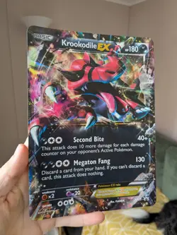 Krookodile EX XY25 Holo Jumbo Black Star Promo Pokemon Card 2015 PSA Oversized - Image 1