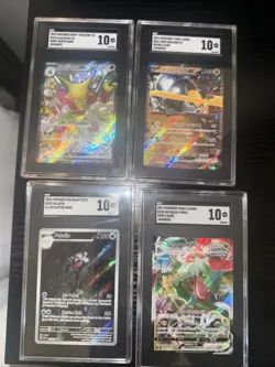 4 count lot of graded 10 cards - Image 1
