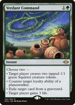 NM Foil - Verdant Command [MH2 - 182] Modern Horizons 2 - Image 1